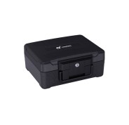 Cromad Firebox S1 Caja Fuerte - Resistente a Fuego y Agua - Cerradura de Llave - Diseño Robusto y Portatil - 155x365x285mm