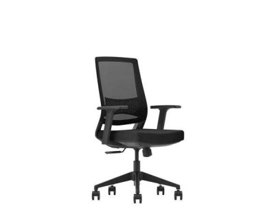 Cromad Gama Senior SE2000 Silla de Oficina - Piston de Gas de Grado 4 - Soporte Lumbar - Respaldo de Malla - Reposabrazos Fijos