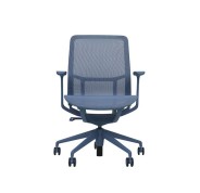 Cromad Gama Sense Elegance Silla de Oficina - Piston de Gas de Grado 4 - Respaldo Ergonomico - Malla Elastica 3D Transpirable - Reposabrazos Ajustables - Color Azul