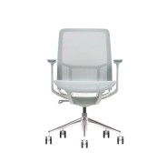 Cromad Gama Sense Elegance Silla de Oficina - Piston de Gas de Grado 4 - Respaldo Ergonomico - Malla Elastica 3D Transpirable - Reposabrazos Ajustables - Color Gris