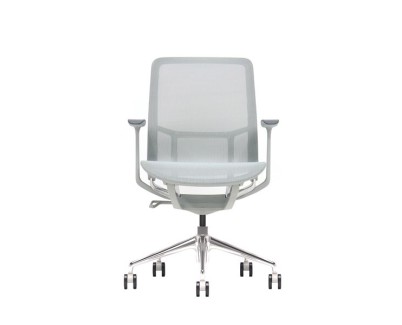 Cromad Gama Sense Elegance Silla de Oficina - Piston de Gas de Grado 4 - Respaldo Ergonomico - Malla Elastica 3D Transpirable - Reposabrazos Ajustables - Color Gris