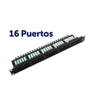 Cromad Patch Panel 16 Puertos Krone Cat 6 1U UTP 19\"