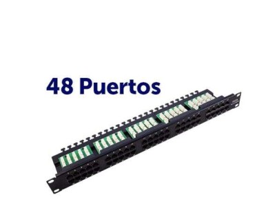 Cromad Patch Panel 48 Puertos Krone Cat 6 1U UTP 19\"