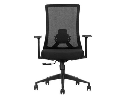 Cromad Senior SE6000 Silla de Oficina - Altura Ajustable con Elevador de Gas de Grado 4 - Soporte Lumbar Ajustable - Respaldo de Malla - Ruedas de Nailon 360º - Color Negro