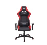 Cromad Serie Demon Lord Silla Gaming - Estructura Robusta - Piel Sintetica de Alta Calidad - Altura Regulable con Piston de Gas Clase 2 - Respaldo Reclinable - Cojin Lumbar y Cervical - Reposabrazos Regulables - Color Negro/Rojo