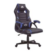 Cromad Serie Nitro Silla Gaming - Altura Regulable con Piston de Gas Clase 2 - Cojin Lumbar - Color Negro/Azul