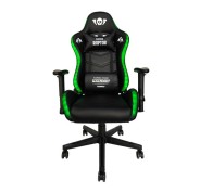Cromad Serie Raptor Legendary Silla Gaming - Altura Regulable con Piston de Gas Clase 2 - Reclinable hasta 180º - Cojines Lumbar y Cervical - Ruedas de Nailon de 60mm - Iluminación RGB - Color Negro