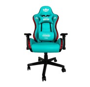 Cromad Serie Raptor Legendary Silla Gaming - Altura Regulable con Piston de Gas Clase 2 - Reclinable hasta 180º - Cojines Lumbar y Cervical - Ruedas de Nailon de 60mm - Iluminación RGB - Color Verde