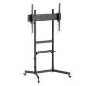 Cromad Soporte de Suelo con Ruedas para TV 55\"-100\" - Bloqueo de Ruedas - Bandeja Multiusos - Peso Max 70Kg - VESA 800X600mm