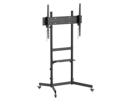 Cromad Soporte de Suelo con Ruedas para TV 55\"-100\" - Bloqueo de Ruedas - Bandeja Multiusos - Peso Max 70Kg - VESA 800X600mm