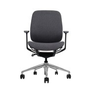 Cromad Zenith Collection Silla de Oficina - Piston de Gas de Grado 4 - Respaldo Ergonomico - Reposabrazos Ajustables - Color Negro