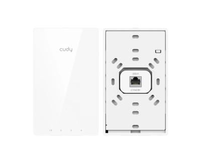 Cudy AC1200 Punto de Acceso para Pared - Doble Banda hasta 1167Mbps - WiFi 5 - Cobertura 60m2 - Soporta hasta 40 Dispositivos - PoE Pasivo - Autoreinicio - GbE Blindado - Color Blanco