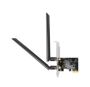 Cudy AC1300 Adaptador de Red PCIe - Doble Banda - 2x Antenas Wi-Fi 5 Desmontables - Velocidad hasta 867Mbps - 72.5x50x11.6mm - Color Negro