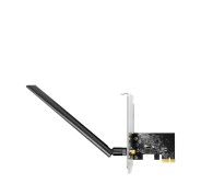 Cudy AC650 Adaptador de Red PCIe - Doble Banda - Antena Wi-Fi 5 Desmontable - Velocidad hasta 433Mbps - 72.5x45x11.6mm - Color Negro