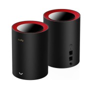 Cudy AX3000 Pack de 2 Sistemas WiFi 6 Mesh AX3000 2.5G Dual Band - Admite Ancho de Banda de 20/40/80/160MHz - 1x Puerto LAN 10/100/1000Mbps, 1x Puerto WAN 2.5Gbps - 5 Antenas Internas