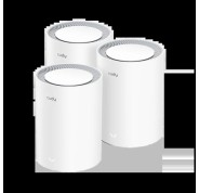 Cudy AX3000 Pack de 3 Sistemas WiFi 6 Mesh AX3000 2.5G Dual Band - Admite Ancho de Banda de 20/40/80/160MHz - 1x Puerto LAN 10/100/1000Mbps, 1x Puerto WAN 2.5Gbps - 5 Antenas Internas