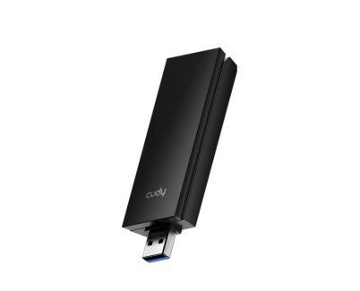 Cudy AX5400 Adaptador USB 3.0 Tribanda - Wi-Fi 7 de Alta Ganancia - Velocidad hasta 2882Mbps - 29.9x13.2x88.8mm - Color Negro