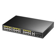 Cudy FS1026PS1 Switch Gigabit de 24 puertos PoE+ de 10/100 Mbits + 2 Puerto de Enlace Ascendente Gigabit + 1 Ranura SFP de 1,25 Gbps