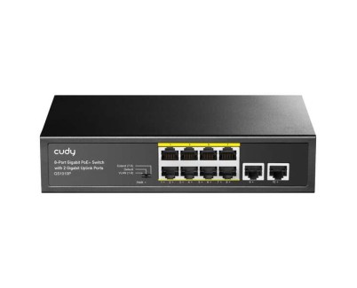 Cudy GS1010P Switch Gigabit PoE+ de 8 Puertos con 2 Puertos de Enlace Ascendente Gigabit