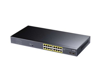 Cudy GS1020PS2 Switch Gigabit PoE+ de 16 Puertos con 2 Puertos Gigabit SFP