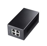 Cudy Inyector Gigabit PoE+/PoE - Potencia hasta 30W - 4 Puertos - Datos y Alimentacion por El Mismo Cable hasta 100m - Carcasa de Metal - Color Negro
