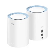 Cudy M1200 Pack de 2 Sistemas WiFi Mesh AC1200 Dual Band - 867Mbps en 5GHz, 300Mbps en 2,4GHz - 1x Puerto LAN 10/100Mbps, 1x Puerto WAN 10/100Mbps - 2 Antenas Internas