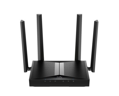 Cudy Punto de Acceso WiFi 6 de Escritorio Dual Band AX3000 - Velocidad hasta 1000Mbps - 1 Puerto - 4 Antenas de 5dBi - Color Negro