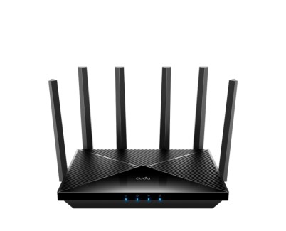 Cudy Router WiFi 7 2.5G Dual Band BE6500 - Velocidad hasta 1000Mbps - 4 Puertos - 6 Antenas Fijas de 5dBi - Tecnologia MU-MIMO - Color Negro