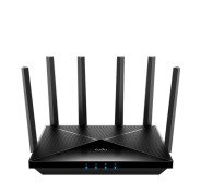Cudy Router WiFi 7 Mesh Tribanda BE11000 de 2.5G - Velocidad hasta 2500Mbps - 4 Puertos - 6 Antenas Fijas de 5dBi - Tecnologia MU-MIMO - Color Negro