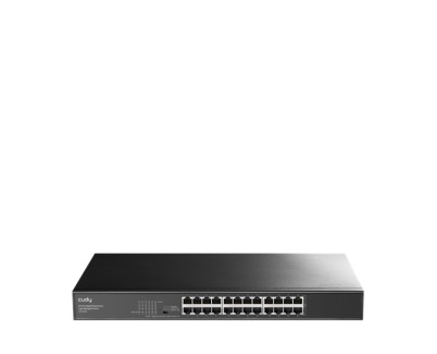Cudy Switch Gigabit de 24 Puertos - Facil Administracion - Carcasa de Metal para Montaje en Rack - Plug and Play - Kit de Montaje en Rack Incluido - Color Negro