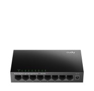 Cudy Switch Gigabit de 8 Puertos - Facil Administracion - Velocidad hasta 1000Mbps - Plug and Play - Carcasa de Metal - Ahorro de Energia - Color Negro