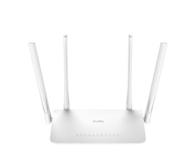 Cudy WR1300 Smart Router WiFi AC1200 Doble Banda - 1x Puerto Wan 1000/100/10 Mbps y 4x Puertos Lan 1000/100/10 Mbps - 4 Antenas Externas