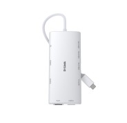 D-Link DUP-A01 Hub USB-C 10 en 1 - 3x USB-C, 2x USB-A, 2x HDMI 4K, 1x RJ45, 1x Lector SD, 1x Lector MicroSD, 100W - Color Blanco