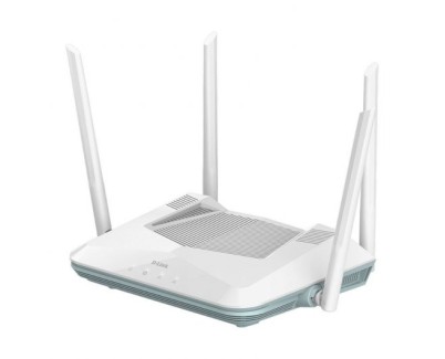 D-Link Eagle Pro AI AX3200 WiFi 6 Smart Router Doble Banda - Hasta 2402Mbps - 4 Puertos LAN 10/100/1000 Mbps y 1 Puerto LAN 10/100/1000 Mbps - 4 Antenas Externas - MU-MIMO y OFDMA
