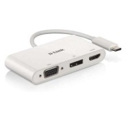 D-Link Hub USB-C a HDMI, DisplayPort, VGA