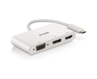 D-Link Hub USB-C a HDMI, DisplayPort, VGA