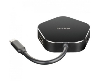D-Link Hub USB-C a HDMI, USB-C, 2x USB 3.0