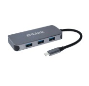 D-Link Hub USB-C con  3x USB 3.0, 1x  USB-C, 1x HDMI 4K, 1x RJ45