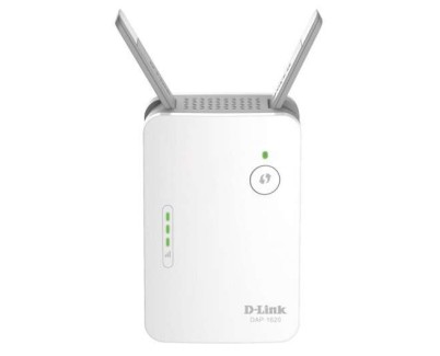 D-Link Repetidor WiFi AC1200 Doble Banda - Velocidad hasta 1000Mbps - Puerto RJ45 - 2 Antenas Externas - Boton WPS - Color Blanco