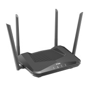 D-Link Router Inalambrico WiFi 6 AX1500 - Hasta 1500Mbps - 4 Puertos RJ45 10/100 Mbps - 4 Antenas Externas - MU-MIMO - OFDMA - Color Negro