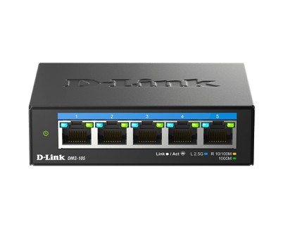 D-Link Switch 5 Puertos Multigigabit 2.5G No Gestionado - Switching 25 Gbps - Chasis Metalico