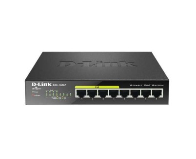 D-Link Switch 8 Puertos Gigabit 10/100/1000 Mbps - PoE