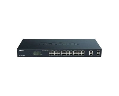 D-Link Switch Semigestionable 24 Puertos Gigabit PoE 370W + 2 Puertos Combo