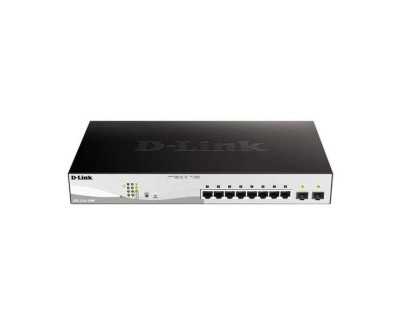 D-Link Switch Semigestionable 8 Puertos Gigabit PoE 130W + 2 Puertos Giga Combo