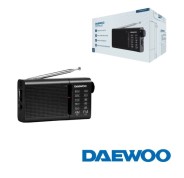 Daewoo DW1119 Radio Portatil AM/FM Analogica - Altavoz Integrado - Auriculares Incluidos - Antena Telescopica - Salida Jack 3.5mm - Funcionamiento a Pilas (2xAA) - Diseño Compacto y Ligero - Color Negro y Azul