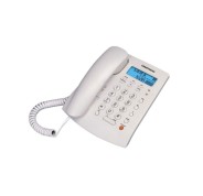 Daewoo Telefono de Sobremesa Supletorio - Altavoz Manos Libres - Pantalla LCD - Autodeteccion FSK/DRMF - Centralita - Calendario - Memoria de Contactos - Color Blanco