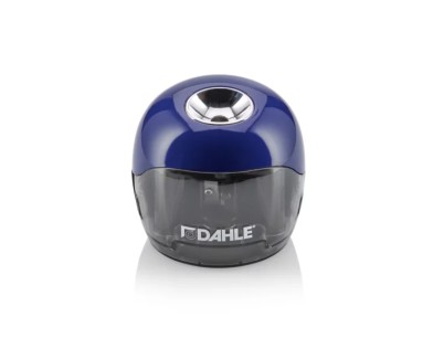 Dahle 250 Afilalapices Electrico - Para Lapices de Ø 8mm - Gran Deposito Transparente - Alimentacion con Pilas AA - ColorAzul