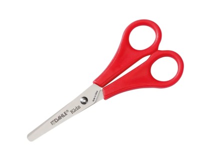 Dahle 54626 Kids Tijeras Infantiles 13cm - Puntas Redondeadas - Acero Inoxidable - Color Rojo