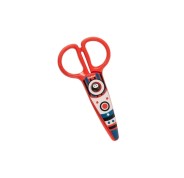 Dahle 54677 Kids Tijeras Infantiles 12cm para los mas Pequeños - Hojas de Plastico - Puntas Redondeadas - Modelo Cohete - Color Rojo