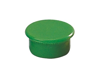 Dahle 95513 Pack de 10 Imanes para Pizarra Blanca - Diametro de 13mm - Color Verde